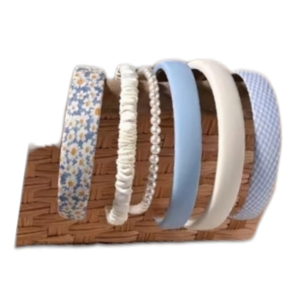 6pc Blue Headband Set NEW